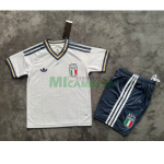 Camiseta Italia Segunda Equipación Mundial 2026 Blanco Niño Kit