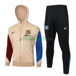 Chaqueta Barcelona 2024/2025 Con Capucha Caqui