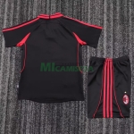 Camiseta AC Milan Tercera Equipación Retro 2000/01 Negro/Rojo Niño Kit