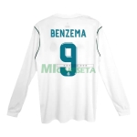 Camiseta BENZEMA 9 Real Madrid Primera Equipación Retro 2017/18 ML