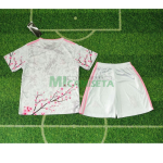 Camiseta Japón 2026 Edición Especial con Estampado de Búho Blanco/Rosa Niño Kit