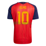 Camiseta Olmo 10 España Primera Equipación 2026 Rojo/Azul