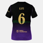 Camiseta GAVI 6 Barcelona Segunda Equipación 2026/2027 Negro/Morado UCL