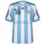 Camiseta Aimar 16 Argentina Primera Equipación Retro 2006 Azul/Blanco