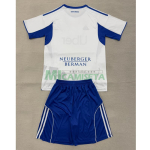 Camiseta Como 1907 Segunda Equipación 2025/2026 Blanco/Azul Niño Kit