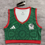 Top corto México Primera Equipación Mundial 2026 Verde Mujer