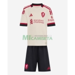 Camiseta Liverpool Segunda Equipación 2025/2026 Blanco Niño Kit