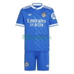 Camiseta Real Madird Tercera Equipación 2025/2026 Azul Niño Kit
