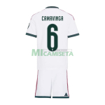 Camiseta CAMAVINGA 6 Real Madrid Primera Equipación 2026/2027 Blanco Niño Kit con Parche HP
