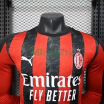 Camiseta AC Milan Primera Equipación 2025/2026 ML Rojo/Negro (EDICIÓN JUGADOR)