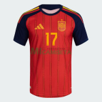 Camiseta Williams.Jr 17 España Primera Equipación 2026 Rojo/Azul