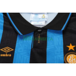 Camiseta Inter de Milan Primera Equipación Retro 1992/94 Azul/Negro Niño Kit