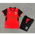 Camiseta Austria Primera Equipación Mundial 2026 Rojo Niño Kit