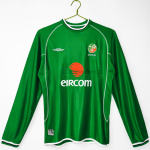 Camiseta Irland Primera Equipación Retro 2002 ML Verde