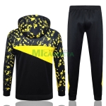 Sudadera de Entrenamiento Borussia Dortmund 2024/2025 Con Capucha Negro/Amarillo con Estampado