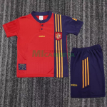 Camiseta España Primera Equipación Retro 1996 Rojo/Azul Niño Kit