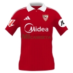 Camiseta Sevilla FC 2025/2026 Segunda Equipación Rojo con Parche La Liga