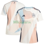 Camiseta España Segunda Equipación la EURO Femenina 2025 Mujer Blanco/Beige