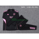 Sudadera De Entrenamiento Arsenal 2025/2026 Kit Negro/Rosa