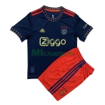Camiseta Ajax de Ámsterdam Segunda Equipación 2022/2023 Niño Kit
