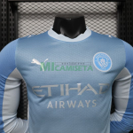 Camiseta Manchester City Primera Equipación 2026/2027 ML Azul/Blanco (EDICIÓN JUGADOR)
