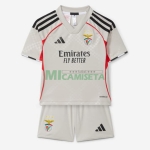 Camiseta Benfica Segunda Equipación 2025/2026 Gris Niño Kit