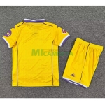 Camiseta Real Valladolid Tercera Equipación 2025/2026 Amarillo Niño Kit con Parche La Liga