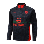 Sudadera De Entrenamiento AC Milan 2025/2026 Negro/Rojo con Estampado