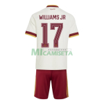 Camiseta Williams Jr 17 España Segunda Equipación Mundial 2026 Blanco/Rojo Niño Kit
