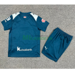 Camiseta Alavés Tercera Equipación 2025/2026 Verde Niño Kit con Parche La Liga