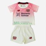 Camiseta Leverkusen Segunda Equipación 2025/2026 Blanco/Rosa Niño Kit