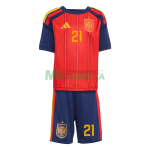 Camiseta Oyarzabal 21 España Primera Equipación 2026 Rojo/Azul Niño Kit
