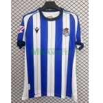 Camiseta Real Sociedad Primera Equipación 2025/2026 Azul/Blanco con Parche La Liga