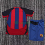 Camiseta Barcelona Primera Equipación Retro 2003/04 Rojo/Azul Niño Kit