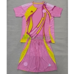 Camiseta Escocia Segunda Equipación la EURO Femenina 2025 Niño Kit Rosa