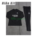 Sudadera De Entrenamiento PSG 2025/2026 Niño Kit Negro/Blanco (EDICIÓN JUGADOR)