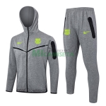 Chandal Barcelona 2024/2025 Con Capucha Gris Oscuro
