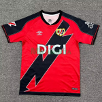Camiseta Rayo Vallecano Segunda Equipación 2025/2026 Rojo/Negro con Parche La Liga