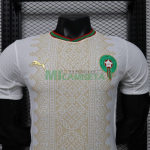Camiseta Marruecos Segunda Equipación Mundial 2026 Blanco/Oro (EDICIÓN JUGADOR)