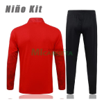 Sudadera De Entrenamiento AC Milan 2025/2026 Niño Kit Rojo/Blanco con Estampado