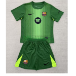 Camiseta de Portero Barcelona 2025/2026 Verde Niño Kit