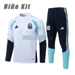 Sudadera de Entrenamiento Argentina 2026 Niño Kit Blanco