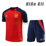 Camiseta de Entrenamiento España Rojo/Azul Marino 2024 Niño Kit