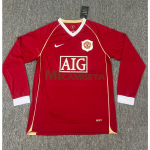 Camiseta Manchester United Primera Equipación Retro 2006/07 ML Rojo