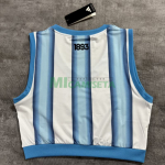 Top corto Argentina Primera Equipación Mundial 2026 Azul/Blanco Mujer