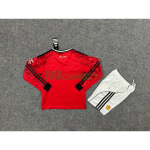 Camiseta Manchester United Primera Equipación 2025/2026 ML Rojo Niño Kit