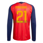 Camiseta Oyarzabal 21 España Primera Equipación 2026 ML Rojo/Azul