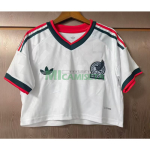 Camiseta Corta México Segunda Equipación Mundial 2026 Blanco Mujer