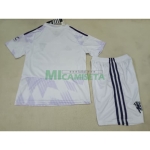 Camiseta Manchester United 2025/2026 Blanco/Morado Claro Niño Kit
