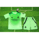 Camiseta de Portero Real Madrid 2025/2026 Niño Kit Verde con Parche HP